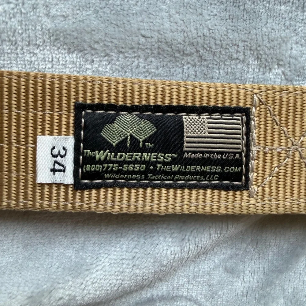 The Wilderness Tactical Belt Mens 34 Brown Original Instructor V-Ring USA Made